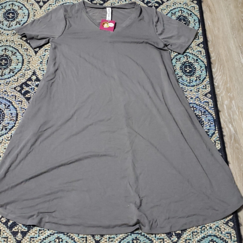 V Neck tshirt dress with pockets